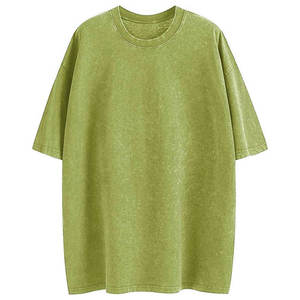 T-shirt ample pour femme en coton 100% 240 GSM, délavé à l'acide, col rond, coupe décontractée, personnalisable - Product Image 1