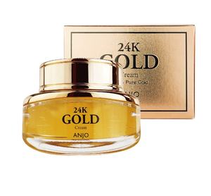Crème lotion Anjo Professional 24K or anti-âge blanchissante K-Beauty soin de la peau fabriqué en Corée 50g - Product Image 1