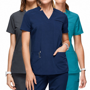 Women's Medical <b>Scrub</b> <b>Set</b> V-Neck Nursing Uniform Quick Dry Healthcare Workwear Hospital Clinic <b>Scrub</b> Top and Pants <b>Set</b> - Product Image 3