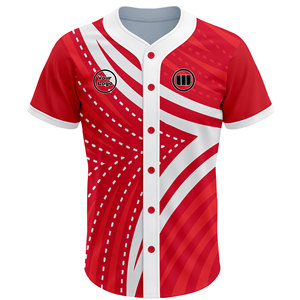 Custom Team Baseball Jersey 100% Polyester Breathable <b>Mesh</b> Anti-Bacterial Quick Dry V-neck OEM ODM Sportswear Supplier - Product Image 2