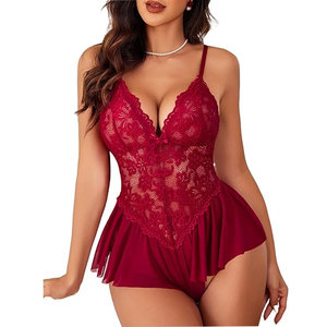 Traje de cuerpo completo para mujer, moderno, transpirable, con patrón de malla, de color liso, atractivo. - Product Image 3