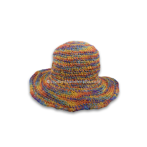 Chapeau promotionnel en chanvre tie-dye arc-en-ciel - Product Image 1