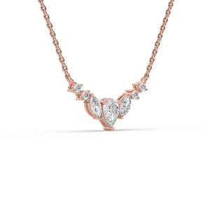 Unique 0.5 Ct Pear Cut Lab Grown Diamond Pendant 925 <b>Silver</b> Gold Unique Style Engagement Pendant for Women - Product Image 5