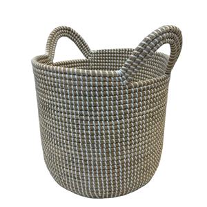 ตะกร้าสานจากหญ้าทะเลทรงกลม หรูหรา เป็นมิตรกับสิ่งแวดล้อม ใช้ได้หลากหลาย ขนาด M - Product Image 1