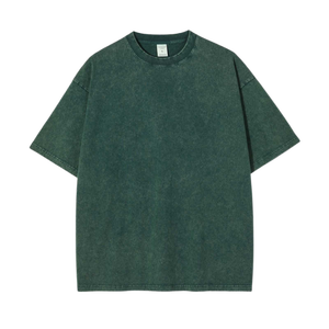 Men's Oversized Solid Color <b>Short</b> Sleeve T-Shirt 100% Cotton Knitted O-Neck Casual Style - Product Image 3