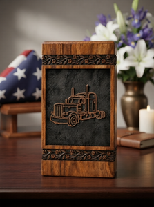 Custom Wooden <b>Ash</b> Urn Laser Engraved <b>Keepsake</b> Cremation Urn Square Memorial Tabletop Vase - Product Image 2