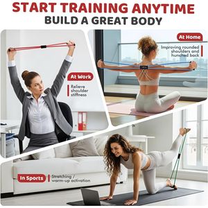 สายรัดออกกำลังกายรูปเลข 8 สำหรับผู้หญิงและผู้ชาย สายรัดต้านทานรูปเลข 8 สำหรับแขนและหน้าอก ใช้สำหรับโยคะและฟิตเนสในยิม - Product Image 3