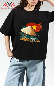 เสื้อยืดผู้ชายลายกราฟิก รักษ์โลก สไตล์สมาร์ทแคชชวล สีดำ FMF ทรงปกติ แขนสั้น ผ้าฝ้าย 95% + ผ้าสแปนเด็กซ์ 5% ด้านหน้า - Product Image 5