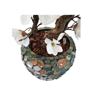 Jarrón de mesa premium de nácar hecho a mano con mosaico de conchas para decoración de interiores de lujo de Vietnam - Product Image 2