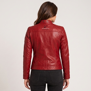 Veste en cuir tendance pour femme avec coupe élégante, fermeture éclair fluide, doublure chaude et coupe stylée pour l'hiver, mode décontractée quotidienne - Product Image 2