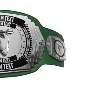 Cinturón de Campeonato Personalizable con Texto Personalizado, Cinturón Verde de Primera Calidad, Exclusivo para Coleccionistas, Eventos de Lucha Libre - Product Image 3