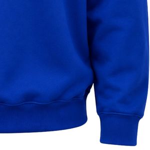 เสื้อสเวตเชิ้ตคอกลมสีน้ำเงินรอยัลพร้อมรายละเอียดโลโก้กราฟิก เสื้อพูลโอเวอร์ผ้าฟลีซลำลองสำหรับผู้ชายผู้หญิง สตรีทแวร์ กีฬา และการสวมใส่ในชีวิตประจำวัน - Product Image 6