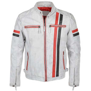 Chaqueta de Cuero de Secado Rápido 100% Piel de Vaca Original, Diseño Personalizado, Fabricantes de Chaquetas de Cuero Genuino, Chaqueta de Cuero de Primera Calidad con Cuello Alto - Product Image 1