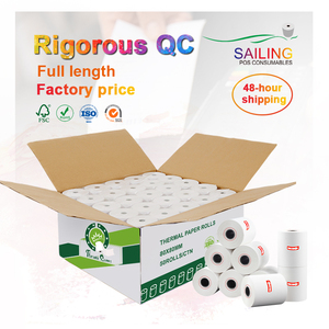 Thuyền pos57 * 30 80x70 50mm 48gm 210*297 A4 6*4 75*125 30m <span class=keywords><strong>210mm</strong></span> 216mm nhiệt <span class=keywords><strong>fax</strong></span> giấy cuộn - Product Image 1