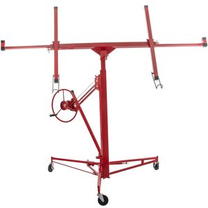Sollevatore a rulli per cartongesso da 16 piedi, capacità di carico 150 libbre, sollevatore per pannelli da costruzione, attrezzo in acciaio - Product Image 1