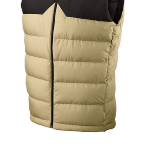 NUEVO Chaleco Acolchado de Plumón para Hombre con Bloques de Color, Cuello Alto, Cierre de Cremallera, Cortavientos, Ropa de Invierno Casual, Ajuste Regular, Beige y Negro - Product Image 6