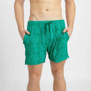 Shorts de bain homme premium 2026 100% polyester sur mesure taille mi-haute décontracté extensible 4 directions écologique séchage rapide avec cordon de serrage - Product Image 1