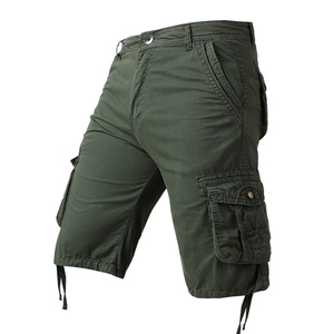 Shorts cargo d'été pour hommes, décontractés, écologiques, imperméables, respirants, doux, confortables, à séchage rapide, élastiques, coupe ample, en coton tissé - Product Image 2