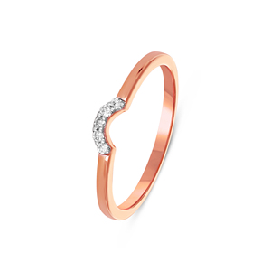 แหวนหมั้นเพชรทรงกลมเจียระไนแบบบริลเลียนท์ 14K 18K โรสโกลด์ ประดับเพชรแล็บโกรว์ ดีไซน์แยกแหวน สำหรับผู้หญิง เครื่องประดับชั้นดี รับผลิตแบบ OEM ODM - Product Image 5