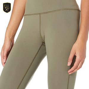 Leggings Deportivos de Cintura Media para Mujer, Spandex/Poliéster, Ecológicos, para Gimnasio, Fitness, Yoga, Elásticos, Transpirables, de Secado Rápido, Sin Costuras - Product Image 3