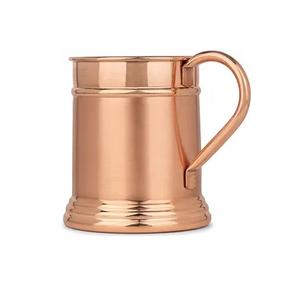 Ensemble de 2 tasses rondes en cuivre martelé et acier inoxydable, 100% cuivre massif pur, 16 oz, pour l'eau et les cocktails - Product Image 6