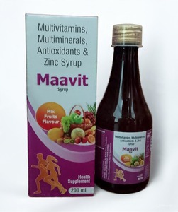 Sirop Maavit Multivitamines Multiminéraux Antioxydants Zinc Soutien Immunitaire 200ml Complément Alimentaire Saveur Fruits Mélangés 1 An - Product Image 3