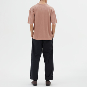 เสื้อยืดคอกลมผู้ชายผ้าฝ้าย 100% สั่งทำขายส่ง แขนสั้น ระบายอากาศ แห้งเร็ว คุณภาพสูง สีพื้น โลโก้สั่งทำได้ - Product Image 6