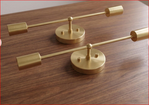 Modern Bronze Double Wall <b>Sconce</b> | Mid Century Bathroom Vanity LED Wall-Mounted E26 <b>Light</b> Fixture - Product Image 3