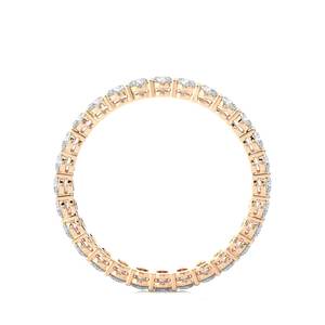 Round Cut Lab Created Diamond Adjustable Band Yellow Rose Gold Plated Classic Jewelry Synthetic Diamond Ring From Manufacturer - Product Image 2