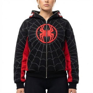 Sudadera con capucha con cremallera de Miles Morales Spider-Man, diseño Spider-Verse, forro polar ecológico de 350 g, chaqueta de superhéroe estilo streetwear, regalo para fanáticos de los videojuegos - Product Image 2