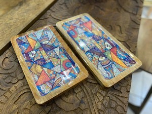 Bandeja de madera con diseño premium y estampado en esmalte, bandeja de madera, bandeja de esmalte, bandeja estampada a precio de fábrica al por mayor - Product Image 4