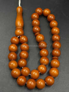 Alta calidad H Tasbih 33 cuentas turquesa resina oración Rosario piedra musulmán contador joyería nueva India moda collares con cuentas - Product Image 3