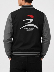 Chaqueta Varsity de Béisbol con Capucha para Hombre, Diseño Personalizado OEM, Dos Tonos, Estilo Urbano, Hip Hop, Lona Impermeable y Resistente al Viento con Forro de Lana - Product Image 5