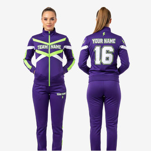 Survêtement de cheerleading en tissu extensible respirant avec impression par sublimation, tenue d'échauffement pour la danse, survêtement personnalisé pour équipe de filles - Product Image 1