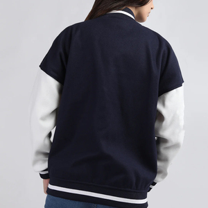 Veste universitaire personnalisée pour femme, 100 % laine, style baseball, veste d'hiver, vêtement d'extérieur de haute qualité, logo personnalisé, vente en gros OEM - Product Image 2