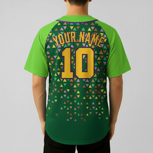 Camiseta de Béisbol/Softbol Unisex Personalizable OEM, Transpirable, de Manga Corta, con Malla y Sarga, Reversible, con Rayas Sólidas, al por Mayor - Product Image 2