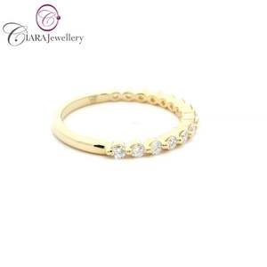 แหวนทองคำขาว/เหลือง18K สุดหรูคุณภาพสูงประดับด้วยเพชรธรรมชาติสำหรับใส่ในวันครบรอบแต่งงานทุกวัน - Product Image 6