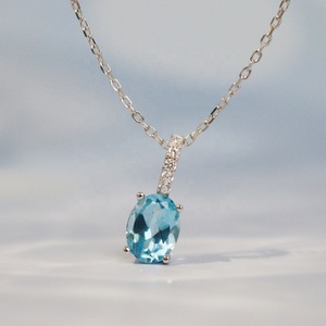 Joyería de Piedras Preciosas Naturales, Plata de Ley 925, Collar con Colgante Simple de Piedra de Nacimiento de Diciembre para Mujer, Joyería <span class=keywords><strong>Destiny</strong></span> - Product Image 5