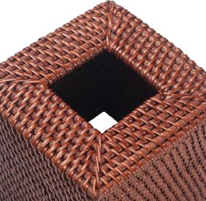 Handwoven Honey Brown <b>Rattan</b> Clothing Organizer <b>Cube</b> Classic Design Lightweight Eco Friendly Multifunction Home Accessories LAC - Product Image 5
