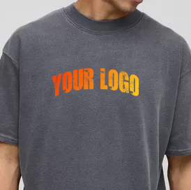 Camiseta Personalizada con Logotipo Estampado en Serigrafía, Estilo Urbano, para Hombre, Holgada, con Hombros Caídos, Corte Cuadrado, Camiseta Blanca para Hombre - Product Image 3