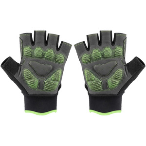 Men Half <b>Finger</b> Fitness Gloves PU Material Non Slip Breathable Adjustable Wrist <b>Strap</b> for Gym Weight Lifting - Product Image 4