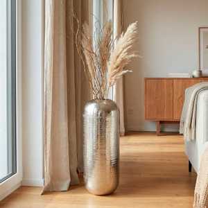 Vase décoratif en métal fait main, finition argentée, pour table, style moderne, idéal pour un cadeau de pendaison de crémaillère - Product Image 4