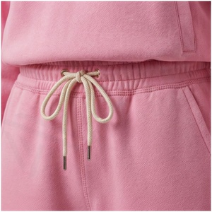 Women <b>Pink</b> Color Blocking Tracksuit Half-Zip <b>Sweatshirt</b> Jogger Pants Set Casual Autumn Wear Full Sleeve Drawstring Closure - Product Image 5