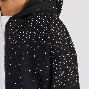 Custom <b>Rhinestone</b> <b>Hoodies</b> OEM Manufacturer Cotton Fleece Hoodie with Sparkle Stone Design for Fashion Wear <b>Rhinestone</b> <b>Hoodies</b> - Product Image 5