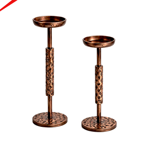 New Arrival Gold Metal Rose Flower Candle Stand Decorative Taper Candle <b>Holder</b> Luxury Home Decor - Product Image 3