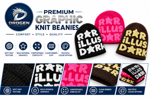 Bonnet Jacquard Noir Tricoté Lourd Personnalisé Streetwear avec Broderie Étoile en Chenille – Bonnet Hiver Unisexe Y2K Chunky - Product Image 2