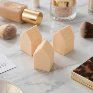 [K-ESSENTIALS] Juego de Esponjas de Maquillaje Facial Desechables, Higiénicas, Beige, Portátiles, Multiusos, Herramienta para Difuminar el Maquillaje - Product Image 1
