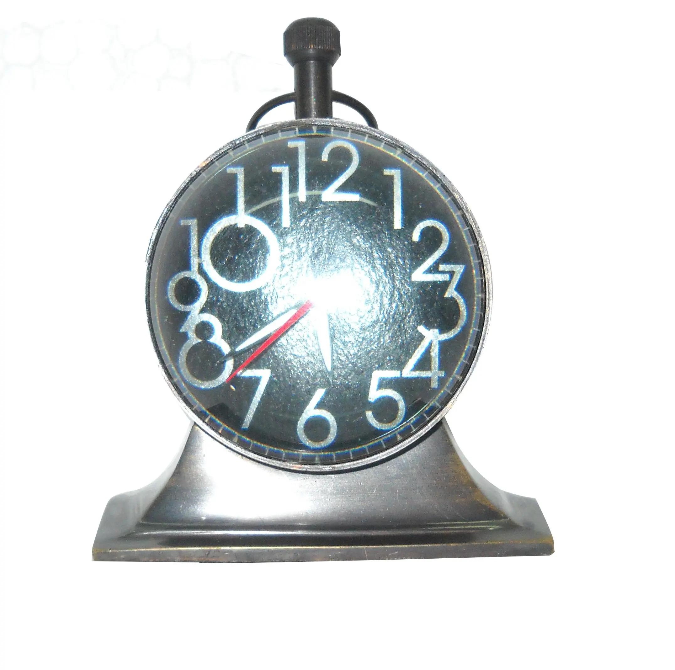 해양 알루미늄 테이블 시계 해상 세계 시간 데스크탑 시계 골동품 빈티지 테이블 시계 인도 용품