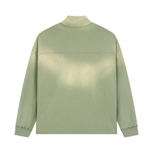 เสื้อสเวตเชิ้ตผู้ชายแบบสวมหัว คอตั้ง ซิป ¼  แขนยาว ทรงโอเวอร์ไซส์ ผ้าหนา ซักแล้ว ไม่หดตัว ขายส่ง - Product Image 6