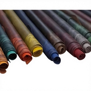 High Quality Polished Windproof Cowhide Ostrich Crunch <b>Leather</b> <b>Sheet</b> Split <b>Leather</b> Craft Home Decor Shoe Accessories Indian - Product Image 2